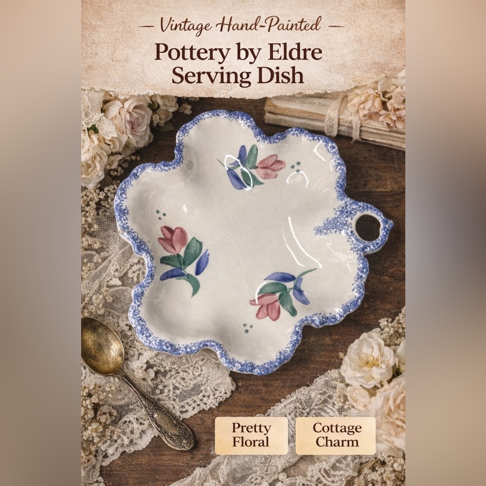 Vintage  ceramic leaf-shaped dish by Pottery by Levine, Inc